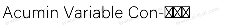 Acumin Variable Con字体转换